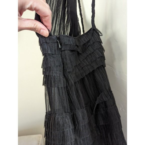 ZARA WOMAN $139 RUFFLED TULLE DRESS ZW COLLECTION BLACK XS S M L REF: 8936/113 - Picture 8 of 13